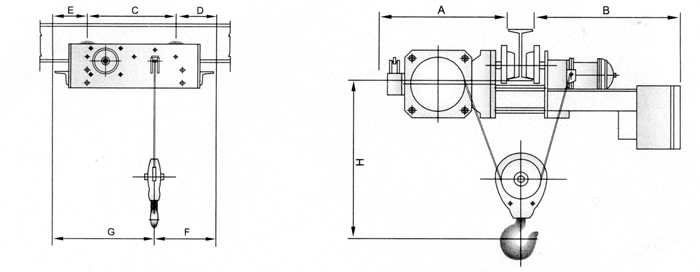 Short Head Room Type Hoist